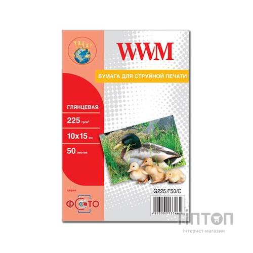 Фотопапір WWM глянцевий, А6, 225г/м2, 50 листків