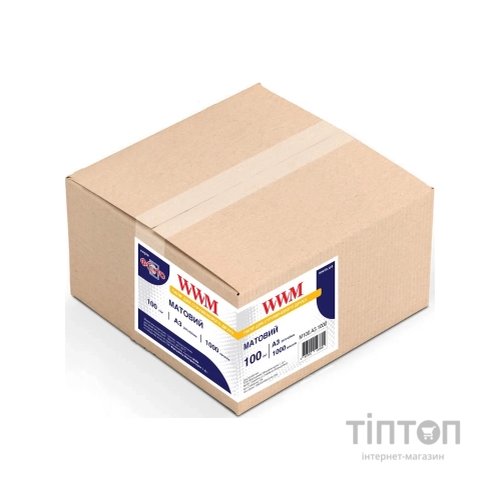 Фотопапір WWM матовий, А3, 100г/м2, 1000 листків