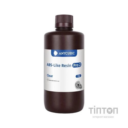 Фотополімерна смола Anycubic ABS-Like Resin Pro 2, 1 кг, Clear (ANYCUBICABS-LIKE PRO 2CLEAR1KG)