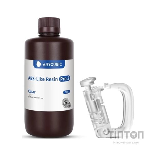 Фотополімерна смола Anycubic ABS-Like Resin Pro 2, 1 кг, Clear (ANYCUBICABS-LIKE PRO 2CLEAR1KG)