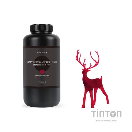 Фотополімерна смола Creality Resin, LCD Standard Plus 1кг, red, transparent (3302020088)