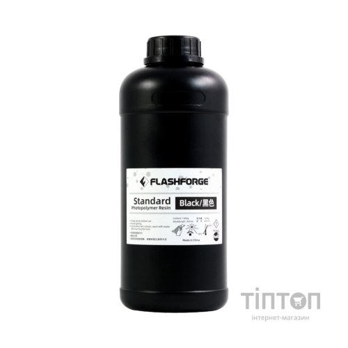 Фотополімерна смола Flashforge Resin Standart UV/LCD Black 1kg (20002084001)