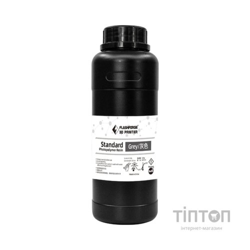 Фотополімерна смола Flashforge Resin Standart UV/LCD Grey 0,5kg (20001865001)