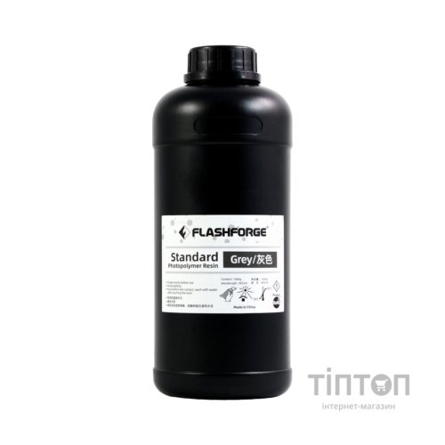 Фотополімерна смола Flashforge Resin Standart UV/LCD Grey 1kg (20002089001)