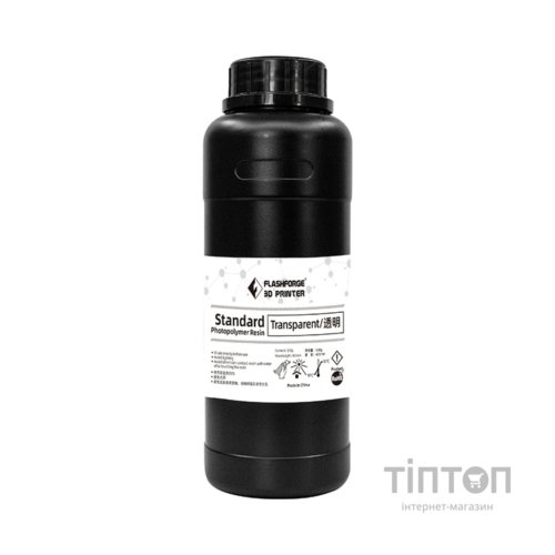 Фотополімерна смола Flashforge Resin Standart UV/LCD Transparent 0,5kg (20001867001)