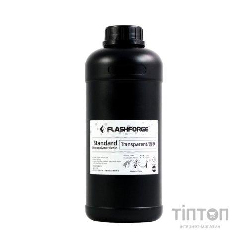 Фотополімерна смола Flashforge Resin Standart UV/LCD Transparent 1kg (20002087001)