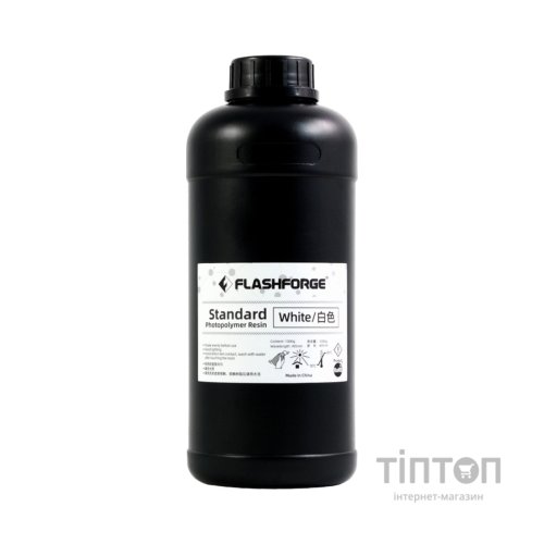 Фотополімерна смола Flashforge Resin Standart UV/LCD White 1kg (20002088001)