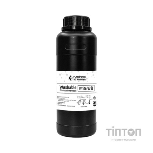 Фотополімерна смола Flashforge Resin Washable UV/LCD White 0,5kg (20001648001)
