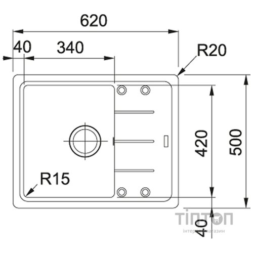 Мийка кухонна Franke Basis BFG 611-62 (114.0272.580)