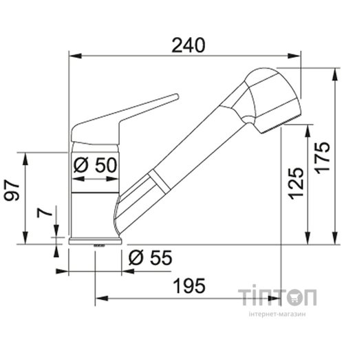 Змішувач Franke Novara-Plus Pull Out (115.0470.675)
