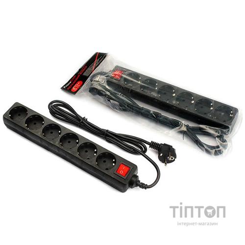 Фильтр питания FrimeCom (FC-B2006W 1.8 B) 6 розеток, 1.8 м, черный (пакет)