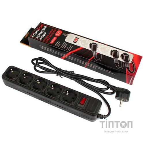 Фильтр питания FrimeCom (FC-B4005W 1.8 B) 5 розеток, 1.8 м, черный