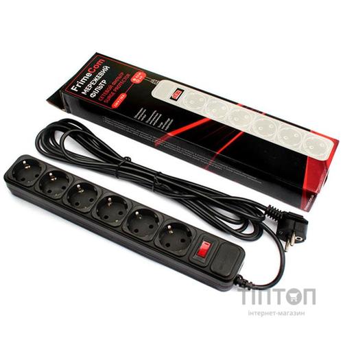 Фильтр питания FrimeCom (FC-B4006W 3 B) 6 розеток, 3 м, черный