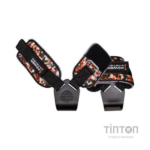 Гаки для тяги на зап'ястя Power System Hooks Camo PS-3370 Black/Red L (PS_3370_Black/Red L)