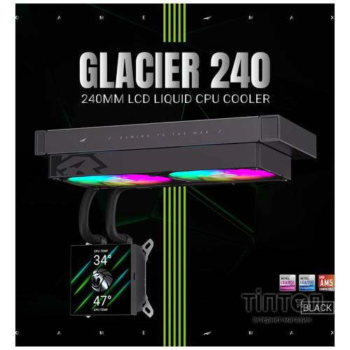 GAMEMAX GLACIER 240 LCD BK