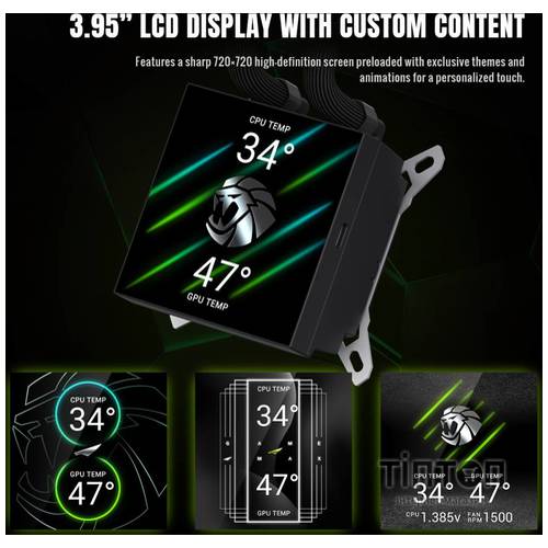GAMEMAX GLACIER 240 LCD BK
