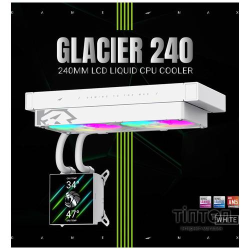 GAMEMAX GLACIER 240 LCD WH