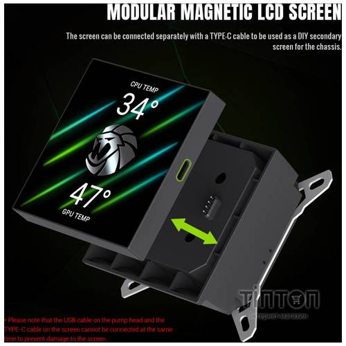 GAMEMAX GLACIER 360 LCD BK