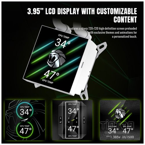 GAMEMAX GLACIER 360 LCD WH
