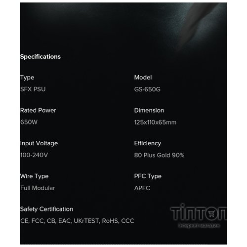 GAMEMAX GS-650G Black