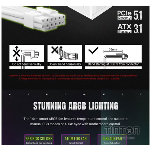 GAMEMAX RGB PRO 1300P WH