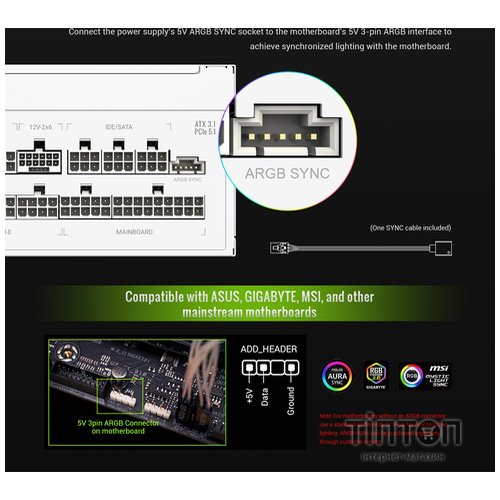 GAMEMAX RGB PRO 850G WH