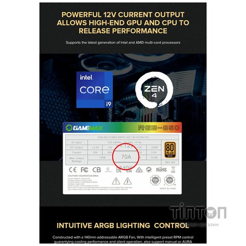 GAMEMAX RGB850 PRO WH