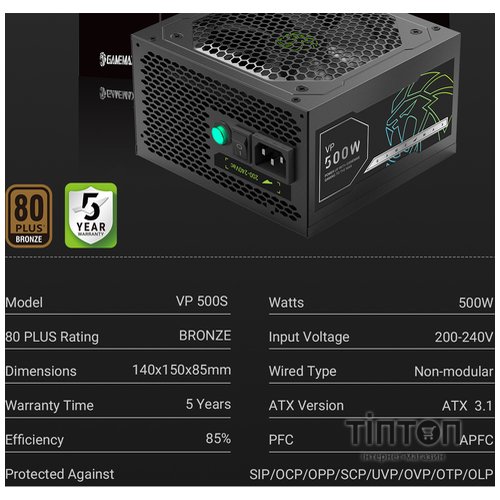 GAMEMAX VP 500S BK