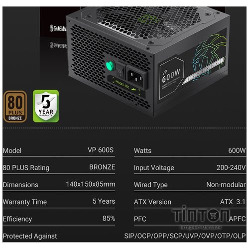 GAMEMAX VP 600S BK