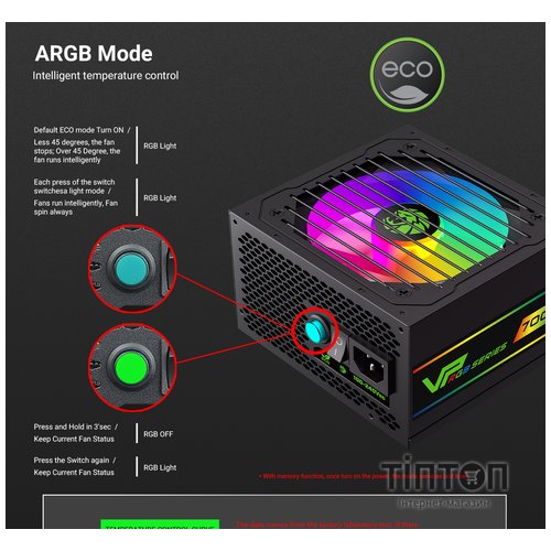 GAMEMAX VP 700S BK-RGB