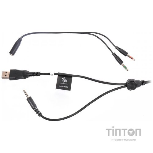 Гарнітура A4tech G200 Bloody Black/Red (G200 Bloody (Black+Red))