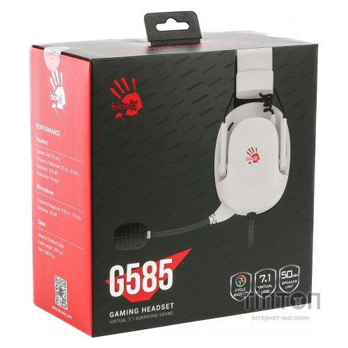 Гарнітура Bloody G585 White