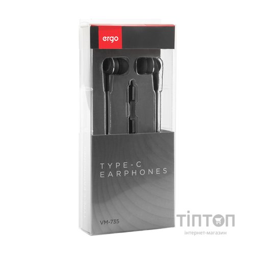 Гарнітура ERGO VM-735 Type-C Black