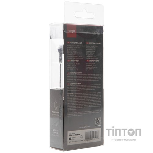 Гарнітура ERGO VM-735 Type-C Black