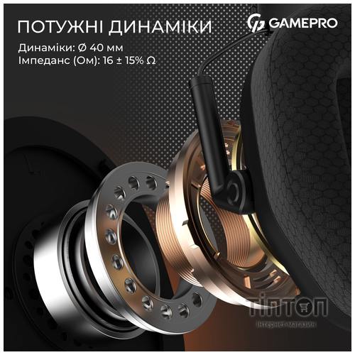 Навушники GamePro Genesis Mercury USB Black (HS120B)