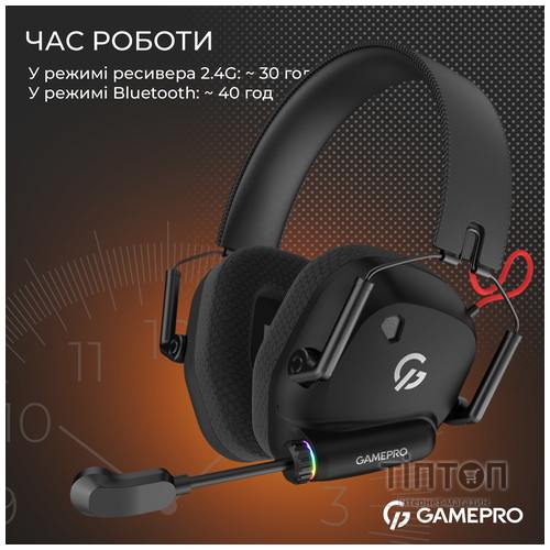 Гарнітура GamePro Genesis Mercury Pro Black (HSW120B)