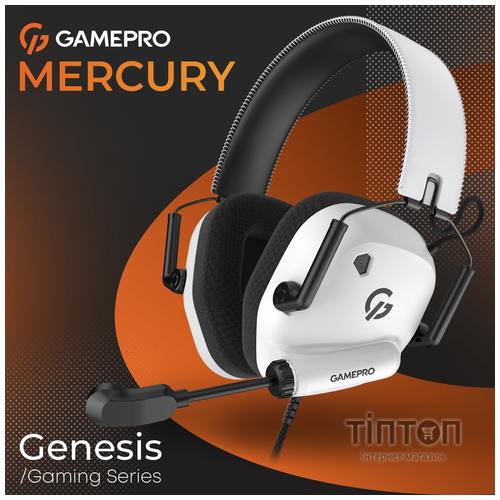 Гарнітура GamePro Genesis Mercury White (HS120W)