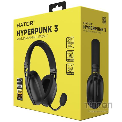 Навушники Hator Hyреrpunk 3 Wireless Hi-Res SyncHUB connection Black (ESH15)