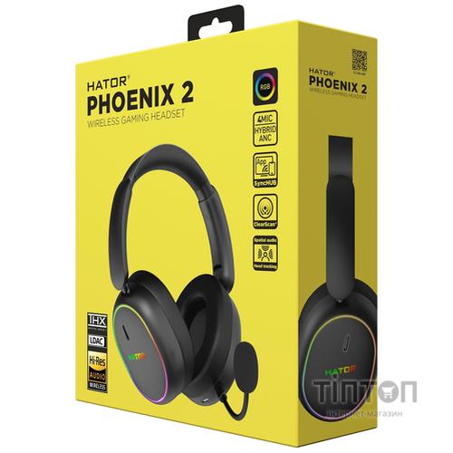 Навушники Hator Phoenix 2 Wireless Hi-Res SyncHUB connection Black (ESH40)
