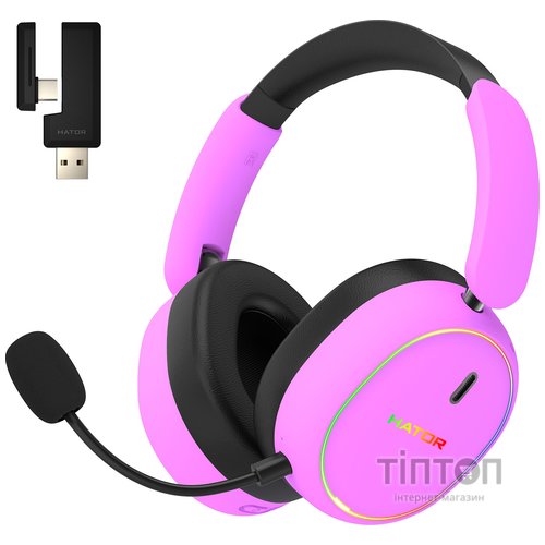 Навушники Hator Phoenix 2 Wireless Hi-Res SyncHUB Cyber Violet (ESH42)