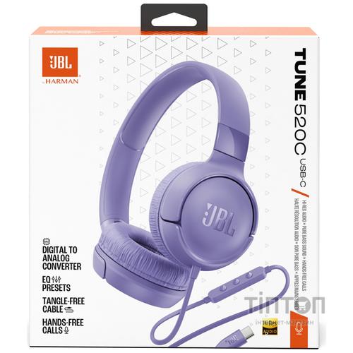 Гарнiтура JBL Tune 520C Purple (JBLT520CPUR)