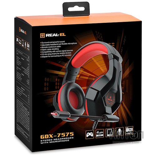 Гарнітура REAL-EL GDX-7575 Black/Red
