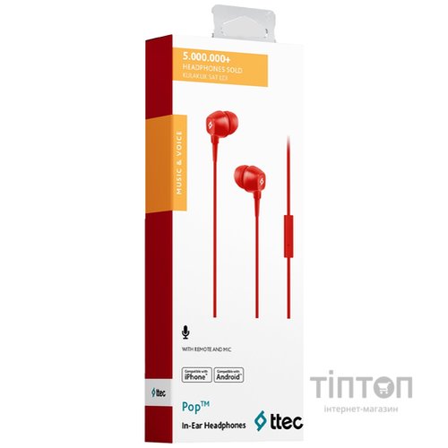 Гарнітура Ttec Pop Red (2KMM13K)