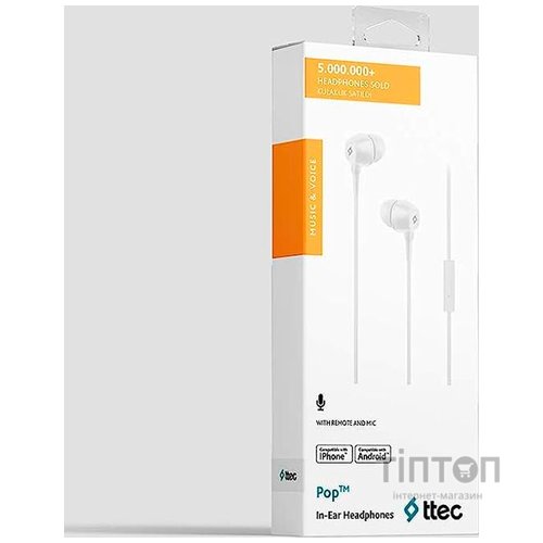 Гарнітура Ttec Pop White (2KMM13B)