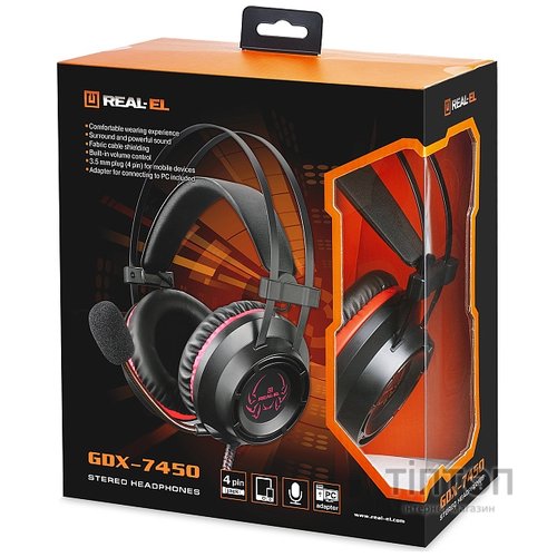 Гарнитура REAL-EL GDX-7450 Black UAH