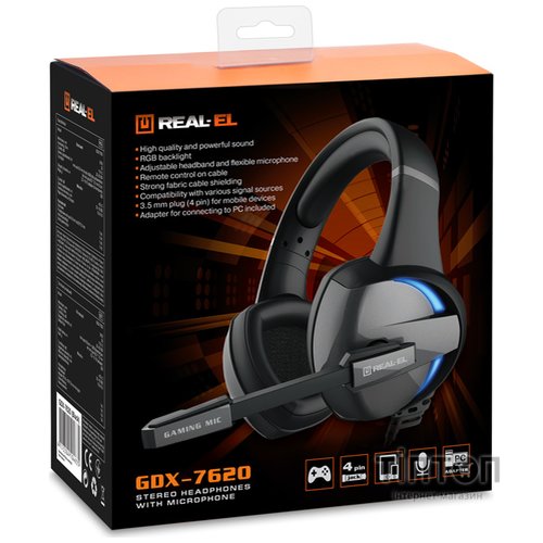 Гарнитура REAL-EL GDX-7620 Black UAH