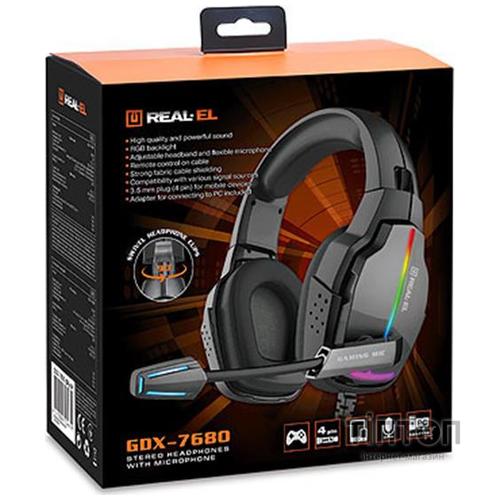 Гарнитура REAL-EL GDX-7680 Black UAH