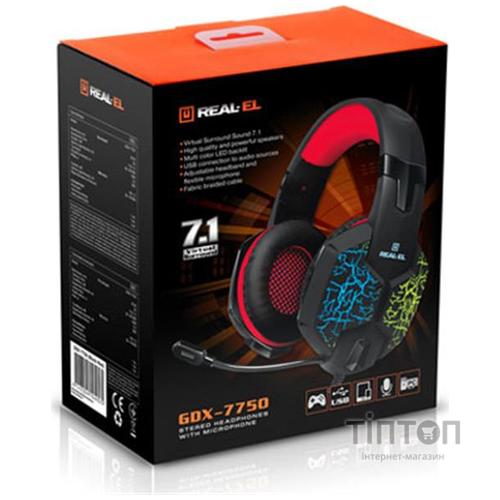 Гарнитура REAL-EL GDX-7750 Black/Red UAH