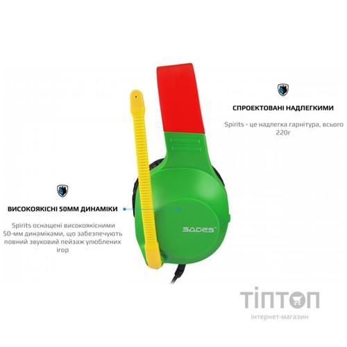 Гарнитура Sades SA-721 Spirits Rasta (sa721rsj)