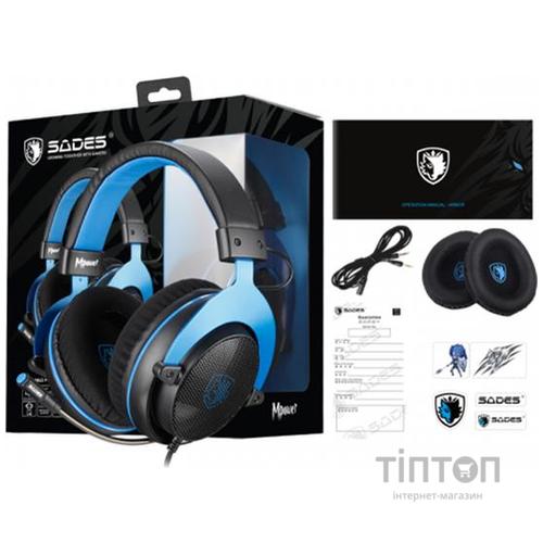 Гарнитура Sades SA-723 Mpower Blue/Black (sa723blj)